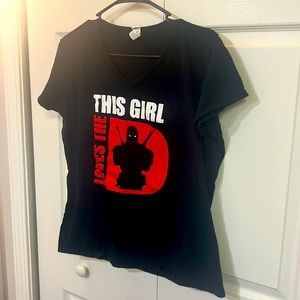 V-neck tee , Deadpool
